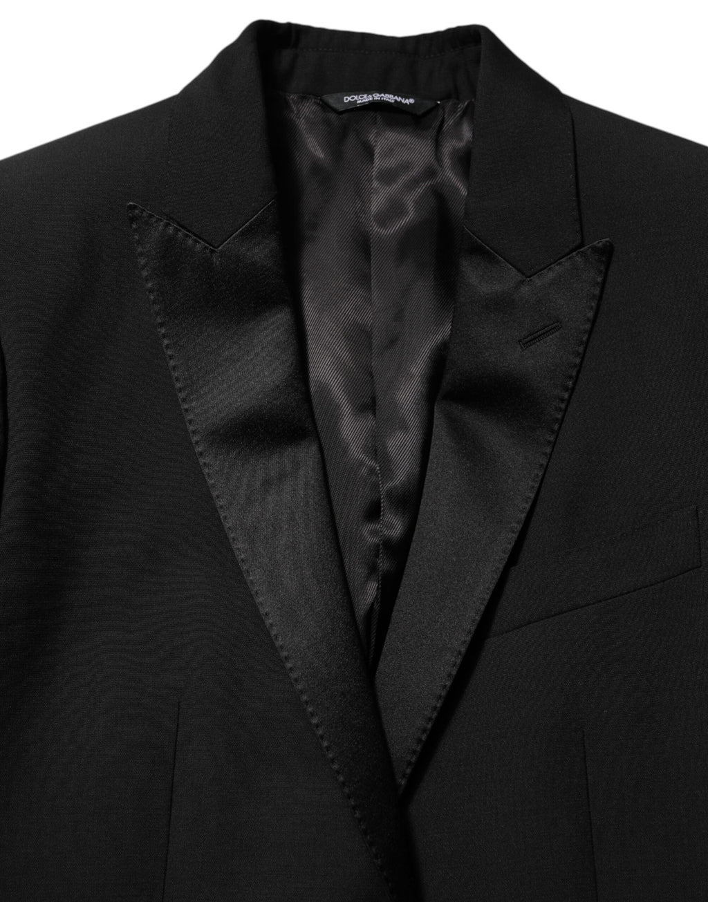 Black Wool MARTINI 2 Button Men Suit Blazer