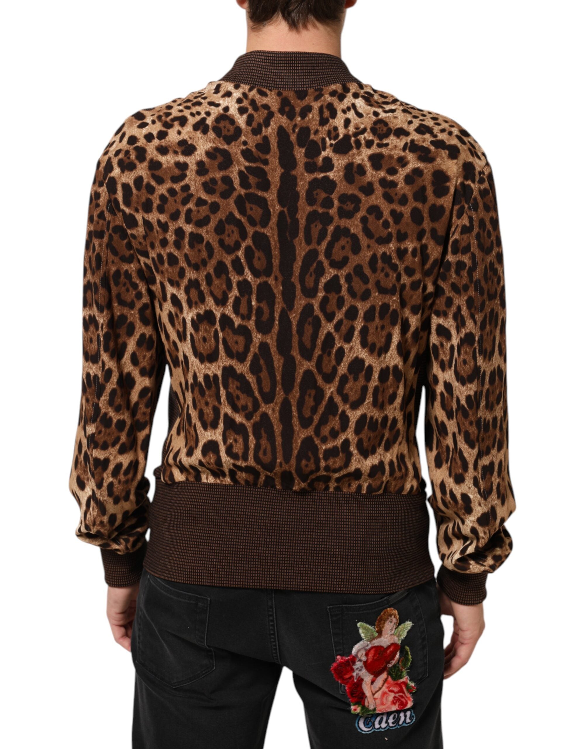 Brown Leopard Print "Sneak Peek" Patch Jacket