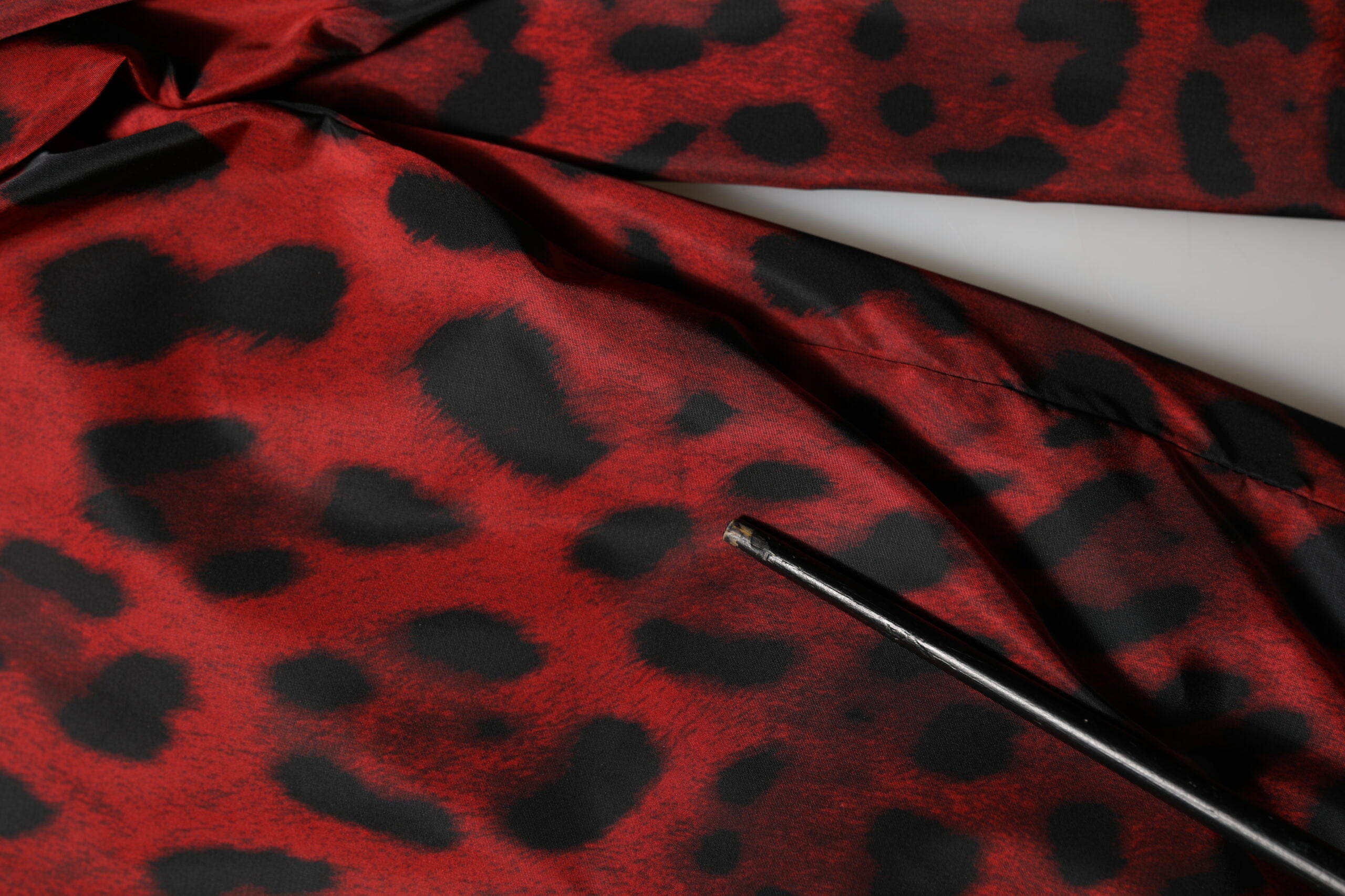 Red Leopard Print Full Zip Bomber Jacket