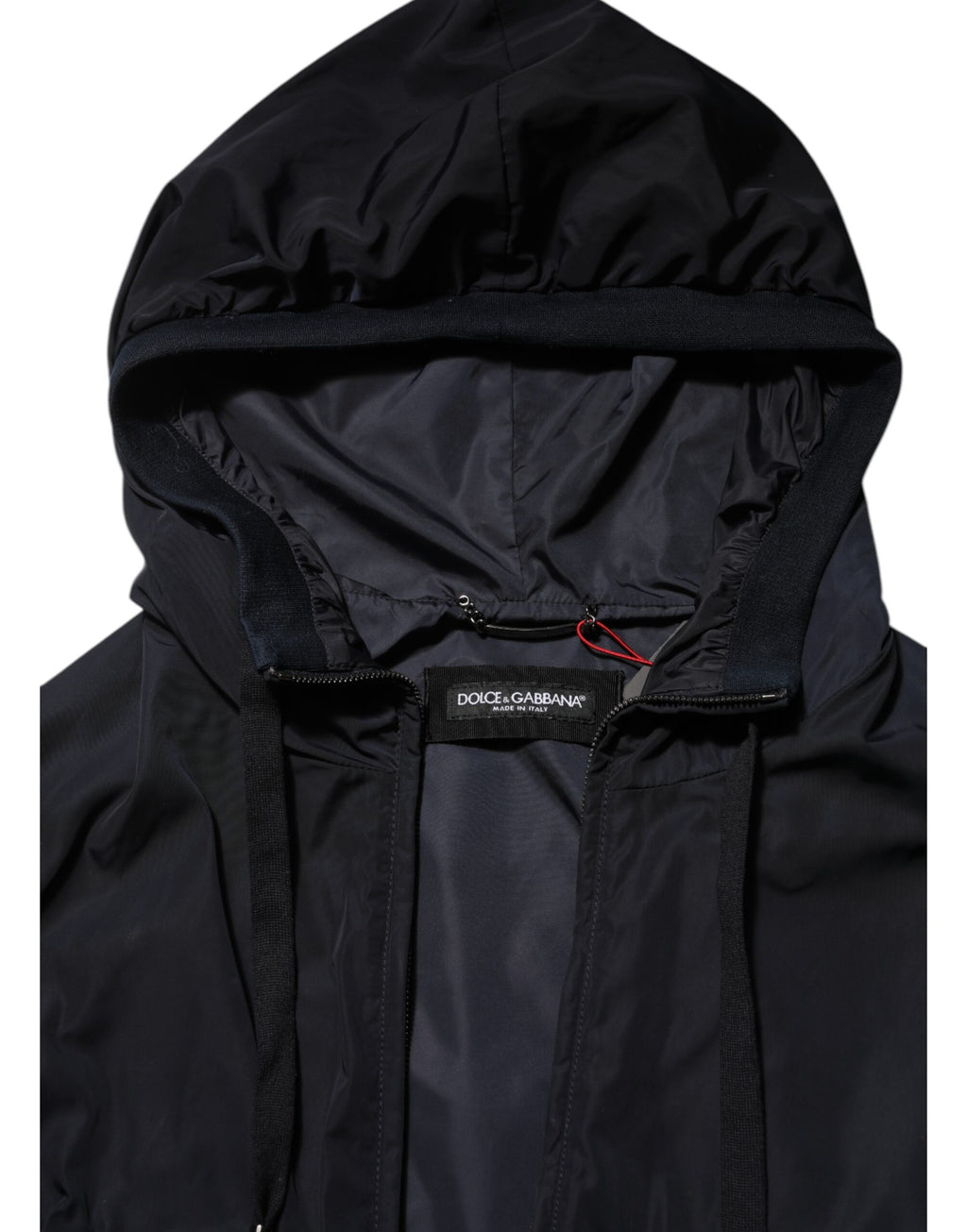 Blue Logo Tape Hooded Full Zip Bomber Jacket