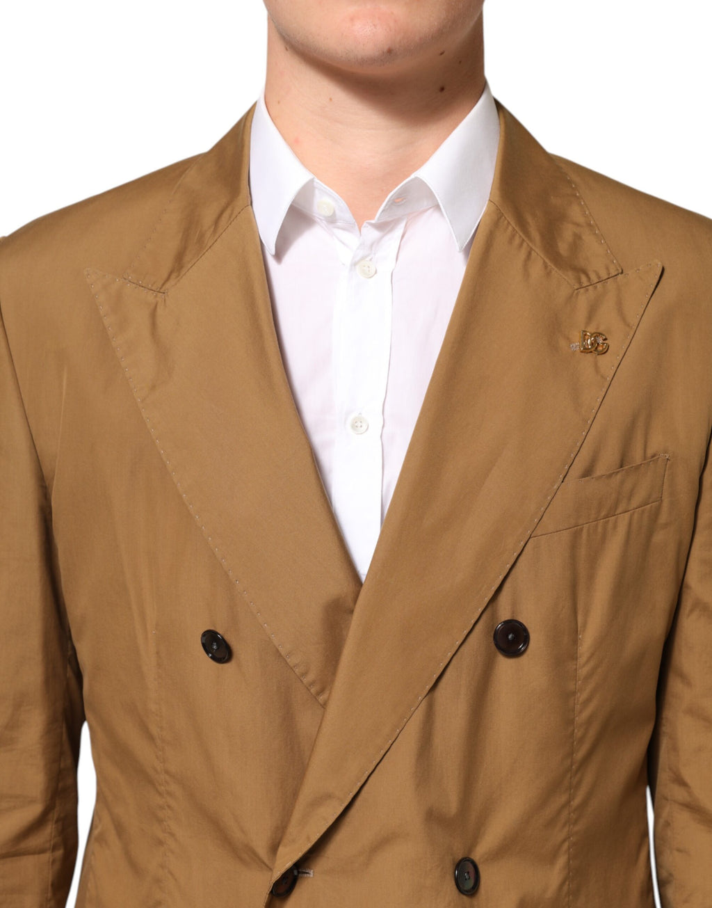 Brown TAORMINA Double-Breasted 2 Piece Suit