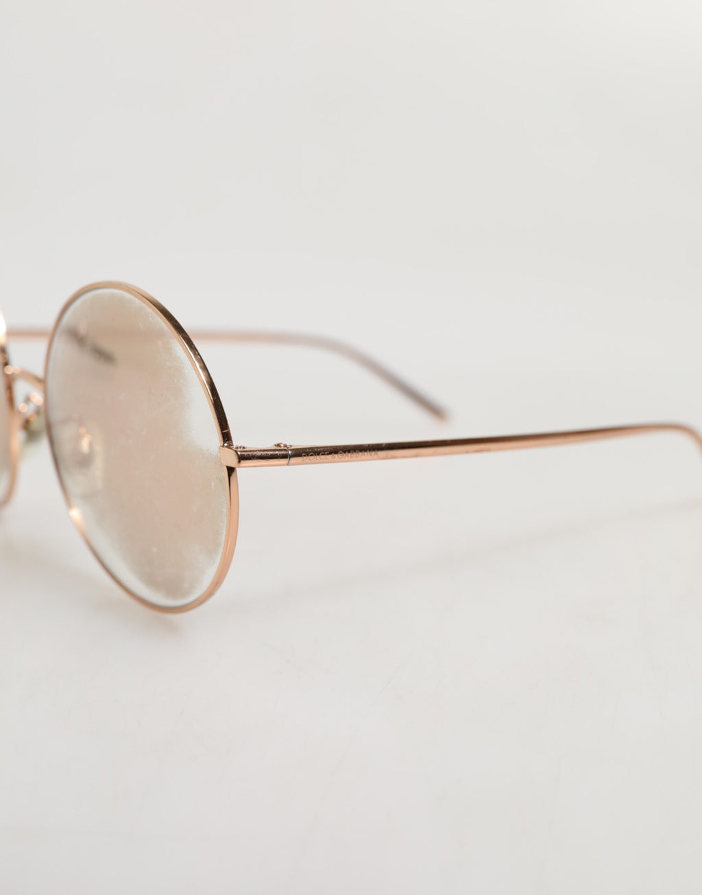 Rose Gold Plated Round Lenses Shades Eyewear Sunglasses
