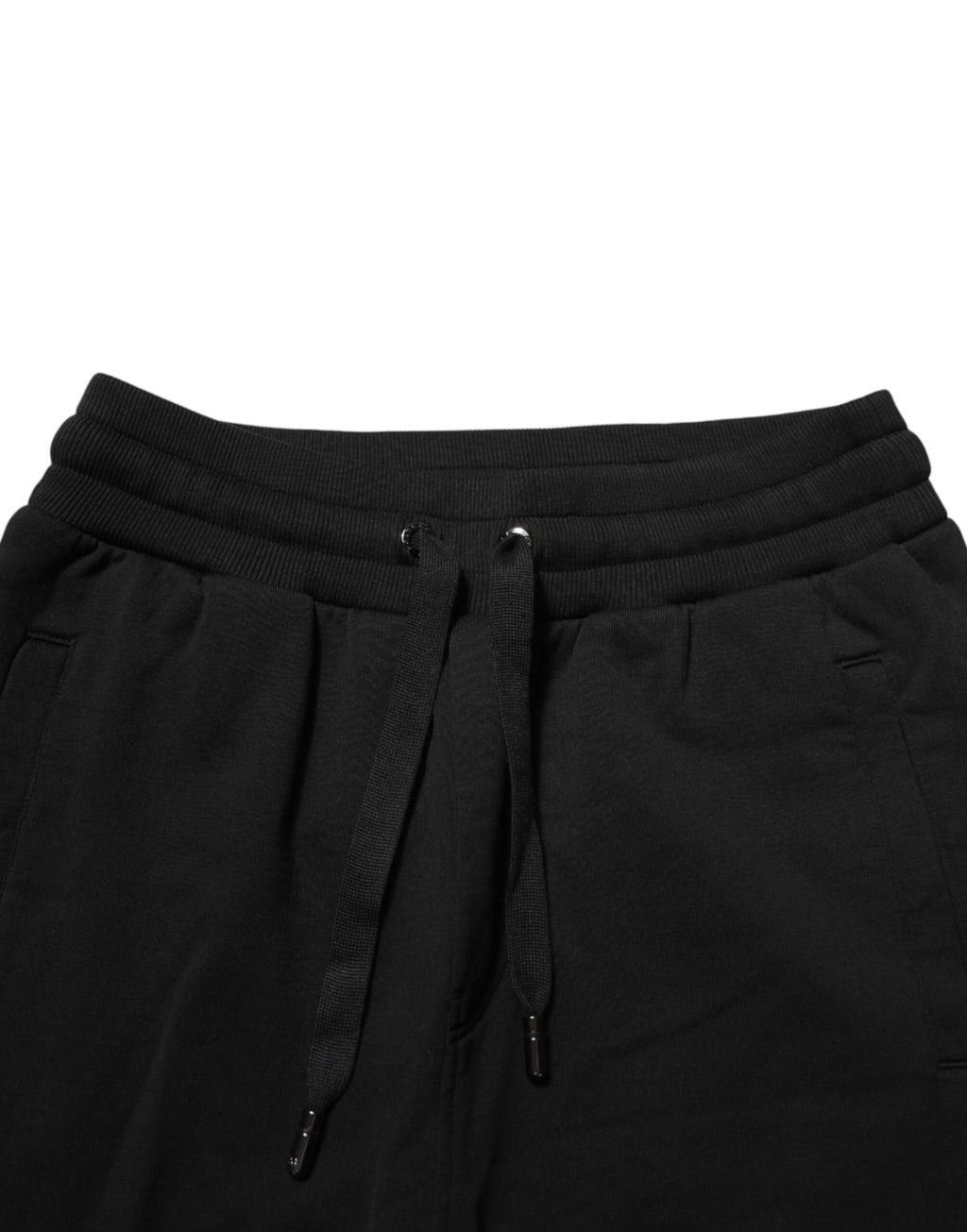 Black DG Logo Cotton Jogger Sweatpants Pants