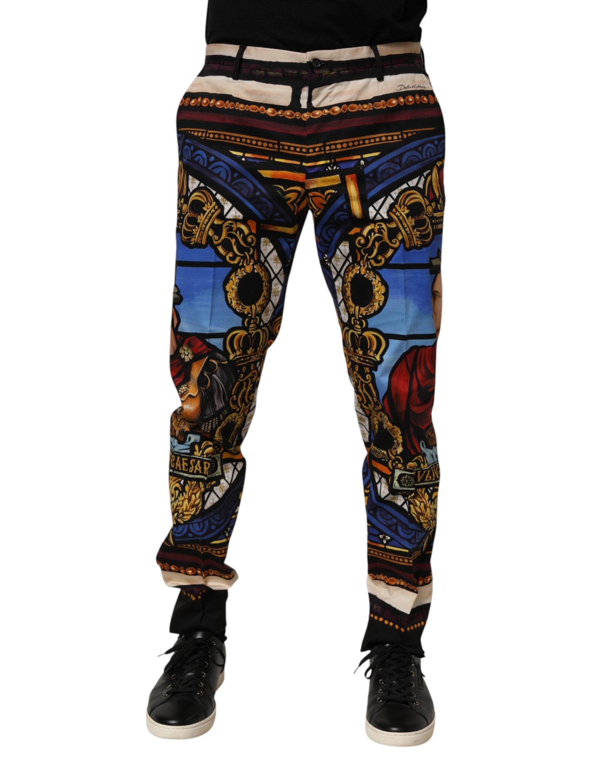 Multicolor Julias Ceasar Print Tapered Pants