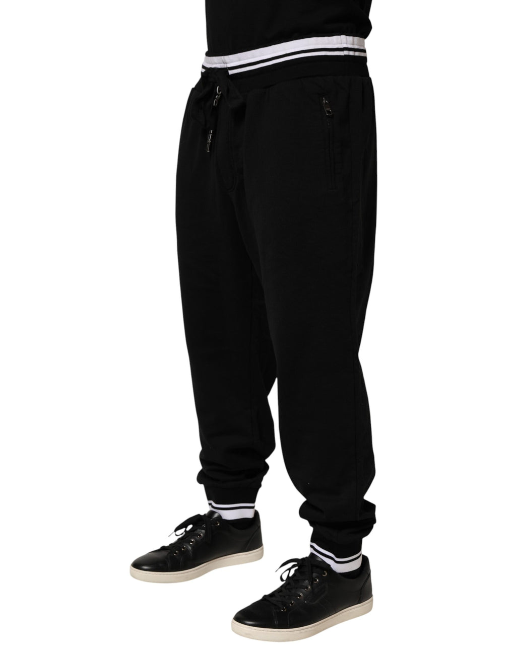 Black Cotton Sacred-Heart Men Jogger Pants