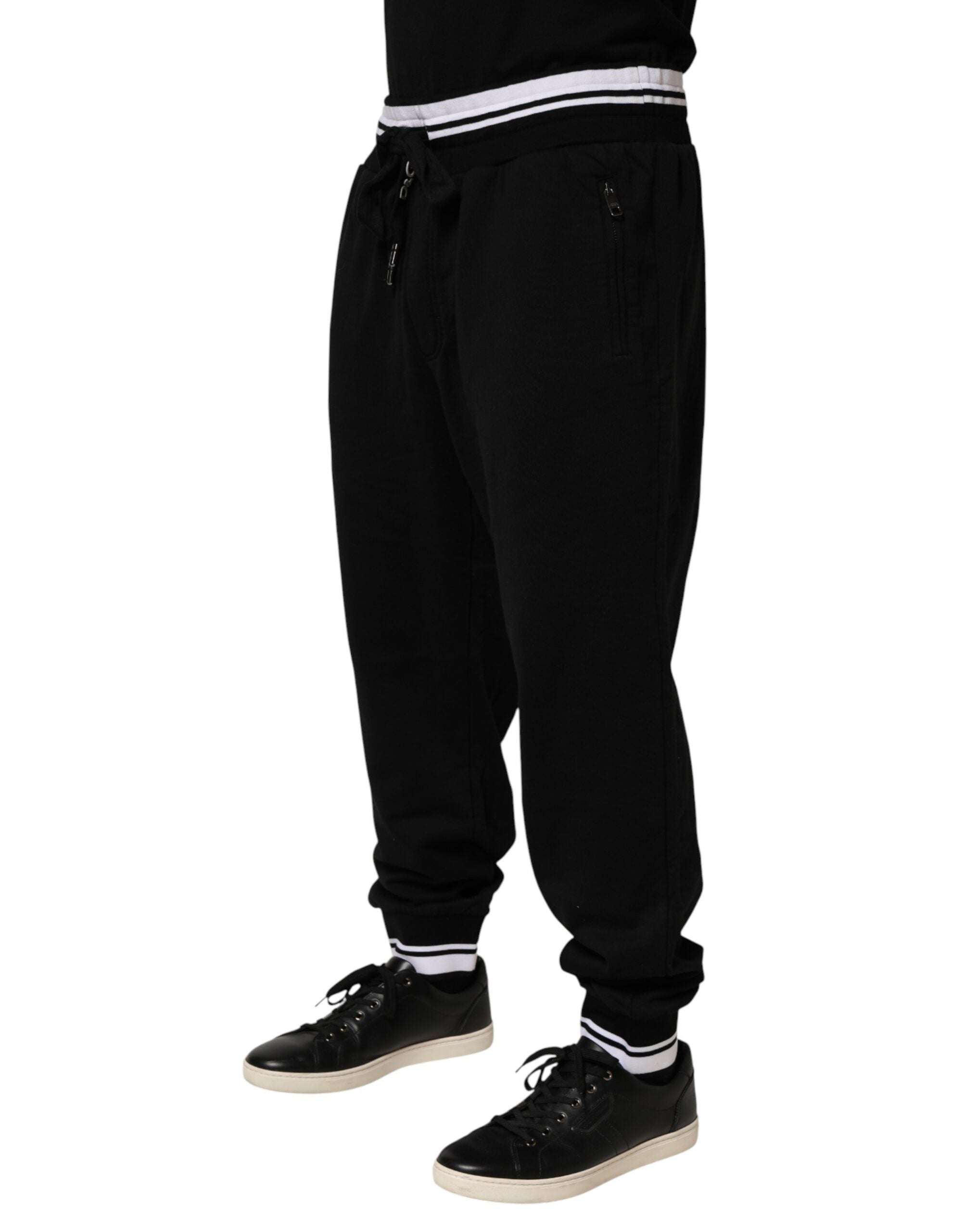 Black Cotton Sacred-Heart Men Jogger Pants