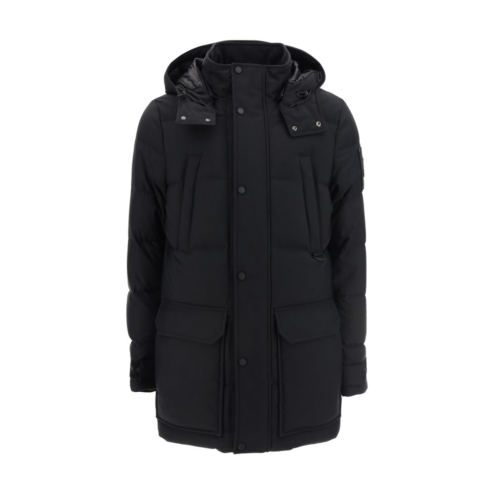 Moose Knuckles Black Nylon Parka