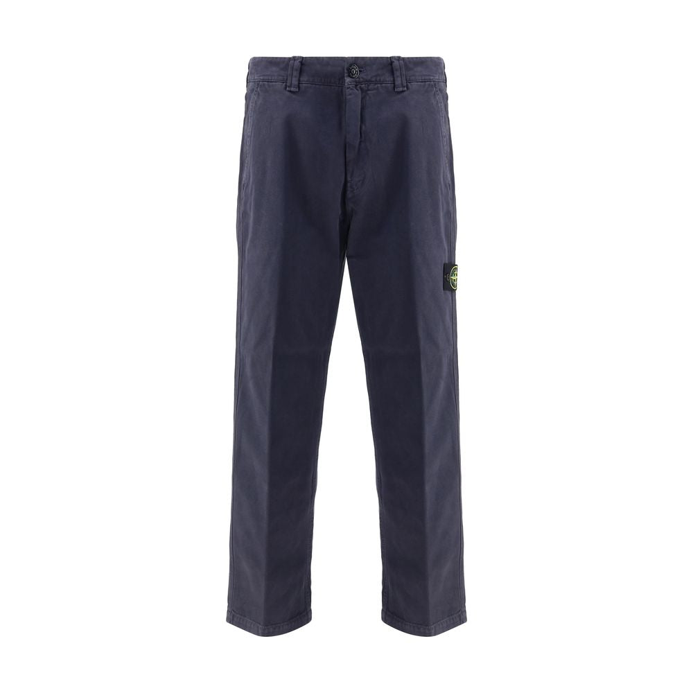 Stone Island Purple Cotton Casual Pants