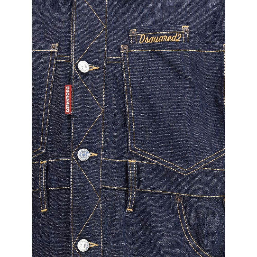 Dsquared² Blue Cotton Denim Jacket