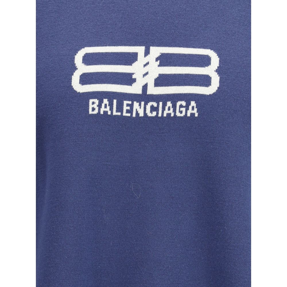 Balenciaga Blue Wool Sweatshirt
