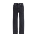 Agolde Black Cotton Straight-Leg Jeans