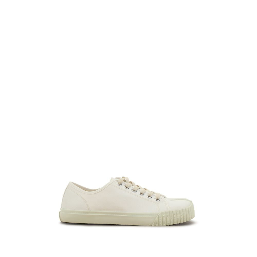 Margiela White Cotton Low Top Sneakers